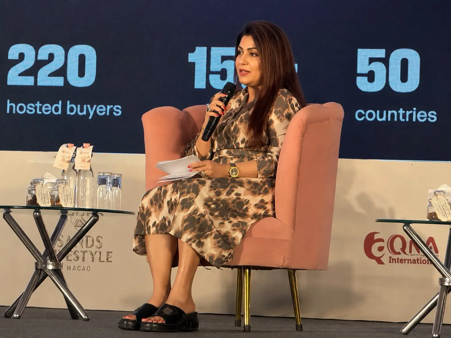 Amisha Shetth participating in the Luxury Travel & Wellness panel discussion