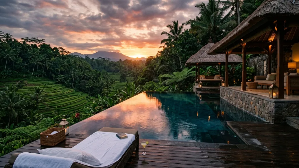 Private family villa with swimming pool in Bali